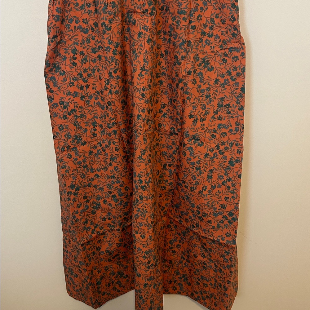 Madewell Floral Twist Front Poplin Midi Dress, Size 6 - Picture 10 of 14